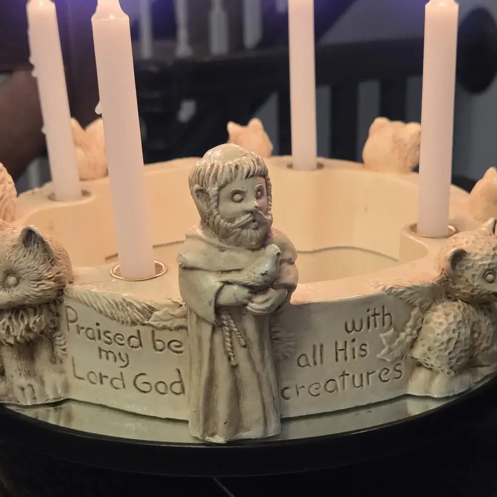 Abbey Press Candle Wreath St Francis Of Assisi Animals Praised be my Lord God